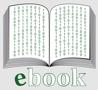 ebook icon with green binary code