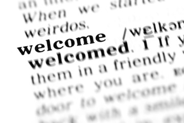 Fototapeta premium welcome (the dictionary project)