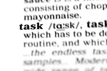 task  (the dictionary project)