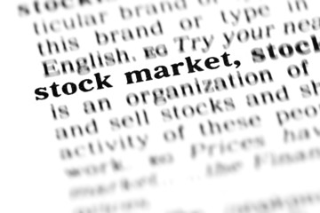 Fototapeta premium stock market (the dictionary project)