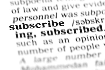 Fototapeta premium subscribe (the dictionary project)