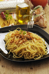 Spaghetti all'aglio olio e peperoncino