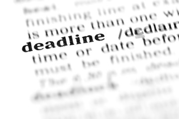 Fototapeta premium deadline (the dictionary project)