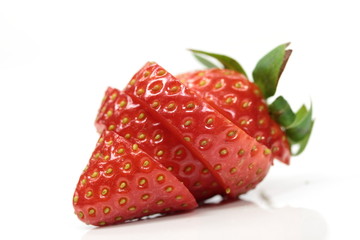 Erdbeere in Scheiben