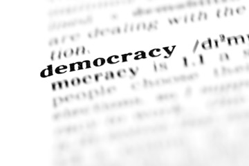 Fototapeta premium democracy (the dictionary project)