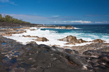 côte rocheuse du sud sauvage, île de la Réunion