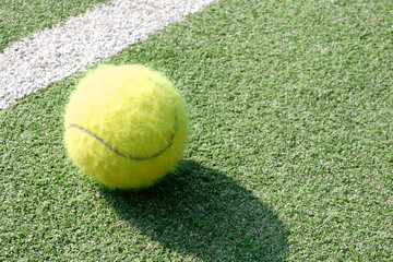 Detail on a tennis court