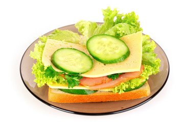 Sandwich isolated on white