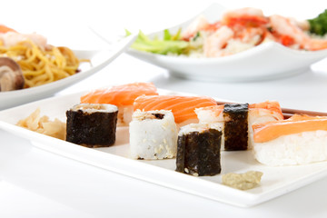 Plate with sushi
