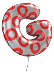 letter G balloon 3d illustration