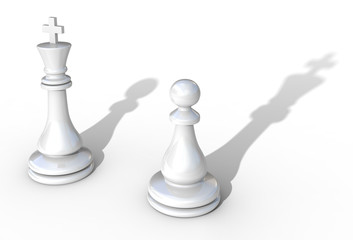 Leadership concept 3d illustration isolated on white