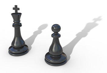 Leadership concept 3d illustration isolated on white