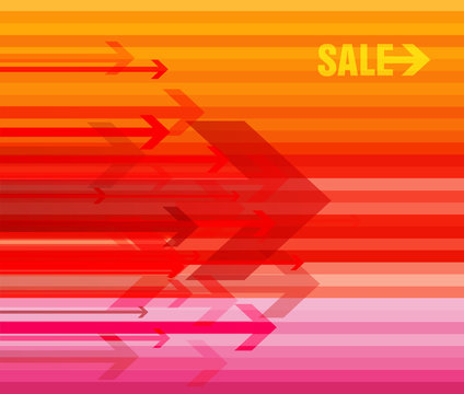 Colored vector arrows with sale.
