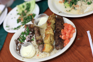 kebab in Libyan restaurant
