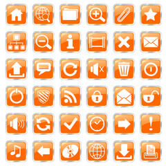 web icons orange