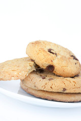 Chocolate cookies close up