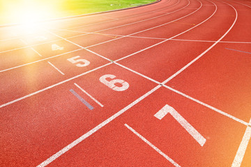 Fototapeta premium finish point of running track