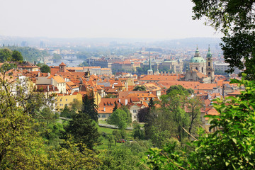 Obraz premium View on the spring Prague, historical city of Czech Republic