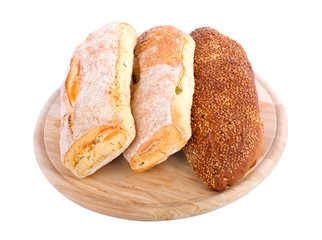 Bread from rye and wheat flour of a rough grinding