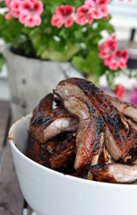 Ribs in a bowl