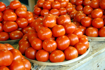 Vine ripe tomato's at Farmers market