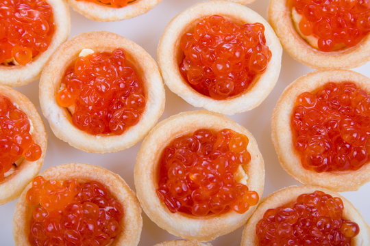 Tartlets With Red Caviar