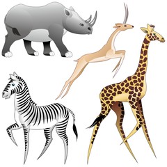 Obraz na płótnie Canvas Animali Selvaggi Savana africana-afrykańskiej sawanny zwierząt dzikich