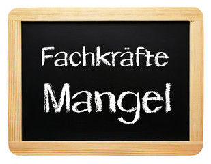 Fototapeta premium Fachkräfte Mangel oder Fachkräftemangel