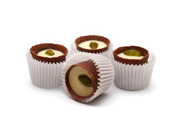 Mixed Chocolates heap on white
