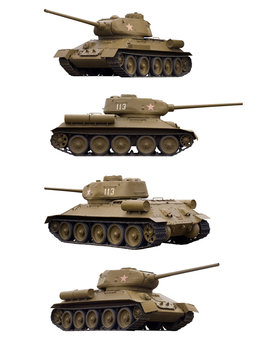 Soviet tanks T-34-85