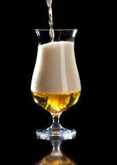 Pouring a beer