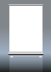 roll up banner display, blank , vector fromat