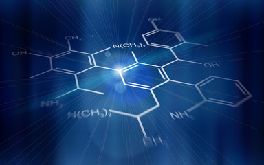 Obraz premium technology background: chemical formulas