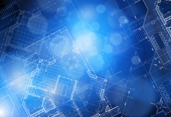 house plan: vector blueprint