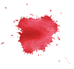 red blot isolated on white