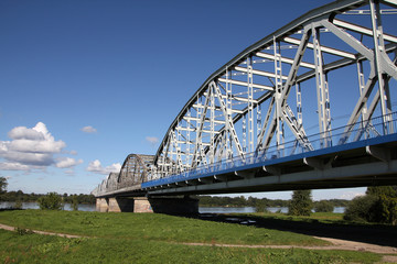 Obraz premium Road bridge over Vistula in Grudziadz, Poland