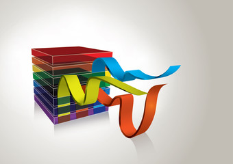 vector concept cube on white background