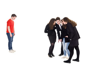 Young man rejected from the group