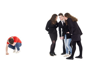 Young man rejected from the group