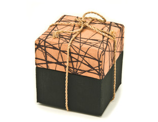 brown fabric box