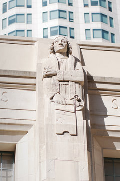 Nicolaus Copernicus statue of Los Angeles Public Library
