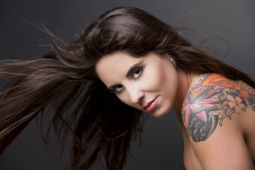 Woman with a tattoo