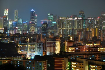 Fototapeta na wymiar Singapore Cityscape from Mt faber