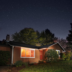 Family Home At Night - 31977418