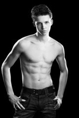 Obraz premium Beautiful guy with strong and sexy body