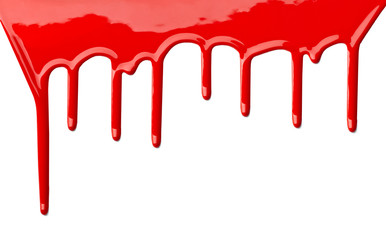 red paint leaking art