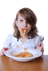 Spaghetti essen