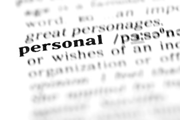 Fototapeta premium personal (the dictionary project)
