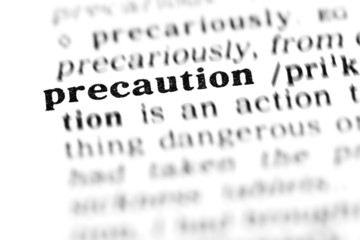 Fototapeta premium precaution (the dictionary project)