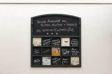 Caffeehaus Reklametafel
